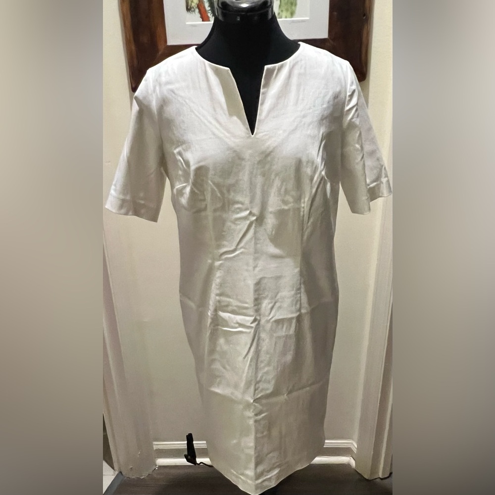 Estelle and Finn Elegant White Short Sleeve Dress